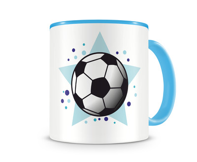 Tasse mit einem Fussball als Motiv