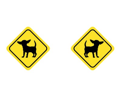 Tasse mit dem Motiv Chihuahua Warnschild - Ansicht 2