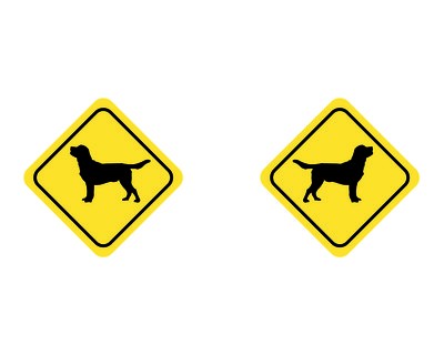 Tasse mit dem Motiv Labrador Retriever Warnschild - Ansicht 2