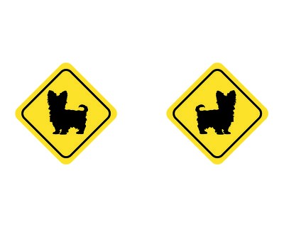 Tasse mit dem Motiv Yorkshire Terrier Warnschild - Ansicht 2