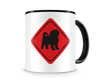 Tasse mit dem Motiv Malteser Warnschild Tasse Modellnummer  schwarz/rot