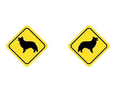 Tasse mit dem Motiv Border Collie Warnschild - Ansicht 2