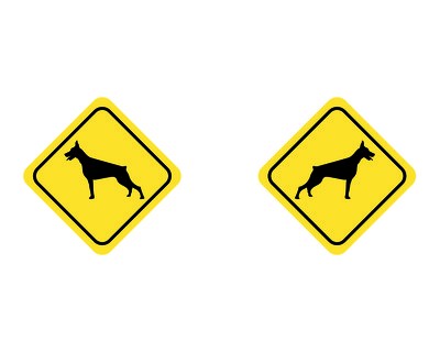 Tasse mit dem Motiv Dobermann Warnschild - Ansicht 2