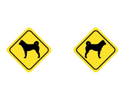 Tasse mit dem Motiv Akita Warnschild - Ansicht 2