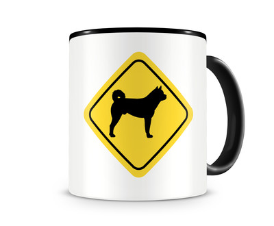 Tasse mit dem Motiv Akita Warnschild