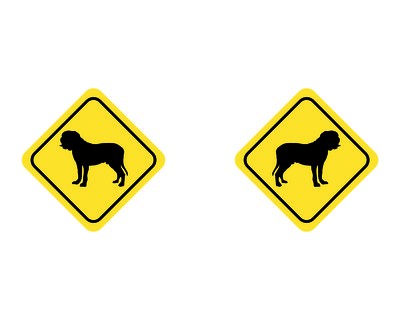 Tasse mit dem Motiv Bordeaux Dogge Warnschild - Ansicht 2