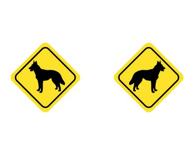 Tasse mit dem Motiv Malinois Warnschild - Ansicht 2