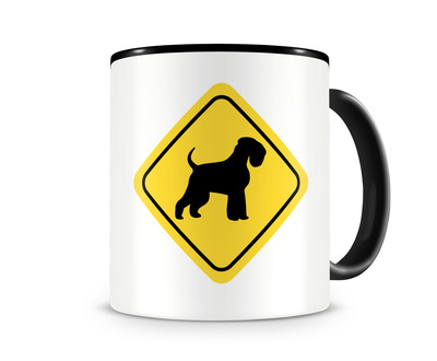 Tasse mit dem Motiv Zwergschnauzer Warnschild