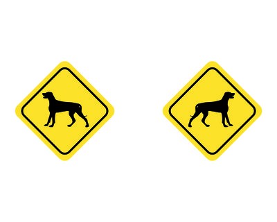 Tasse mit dem Motiv Weimaraner Warnschild - Ansicht 2