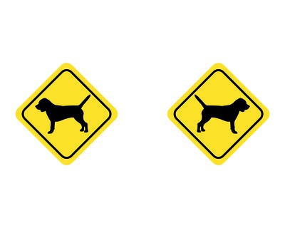 Tasse mit dem Motiv Beagle Warnschild - Ansicht 2