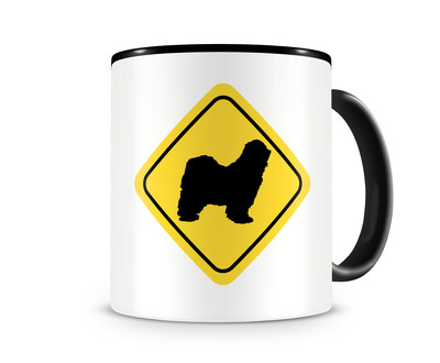 Tasse mit dem Motiv Tibet Terrier Warnschild