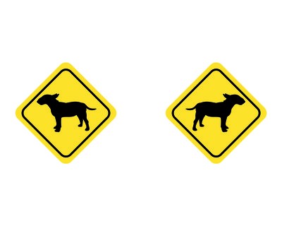 Tasse mit dem Motiv Bullterrier Warnschild - Ansicht 2