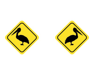 Tasse mit dem Motiv Pelikan Warnschild - Ansicht 2