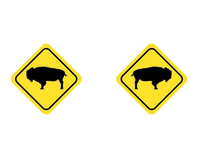Tasse mit dem Motiv Bison Warnschild - Ansicht 2