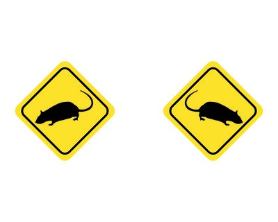 Tasse mit dem Motiv Ratten Warnschild - Ansicht 2