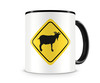 Tasse mit dem Motiv Ziegen Warnschild Tasse
