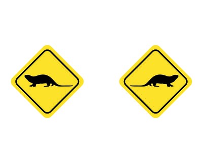 Tasse mit dem Motiv Otter Warnschild - Ansicht 2