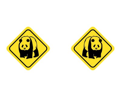 Tasse mit dem Motiv Panda Warnschild - Ansicht 2
