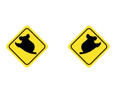 Tasse mit dem Motiv Koala Warnschild - Ansicht 2