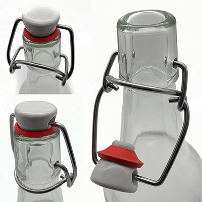 Glas Flasche mit Valknut und Runen Gravur - Ansicht 3